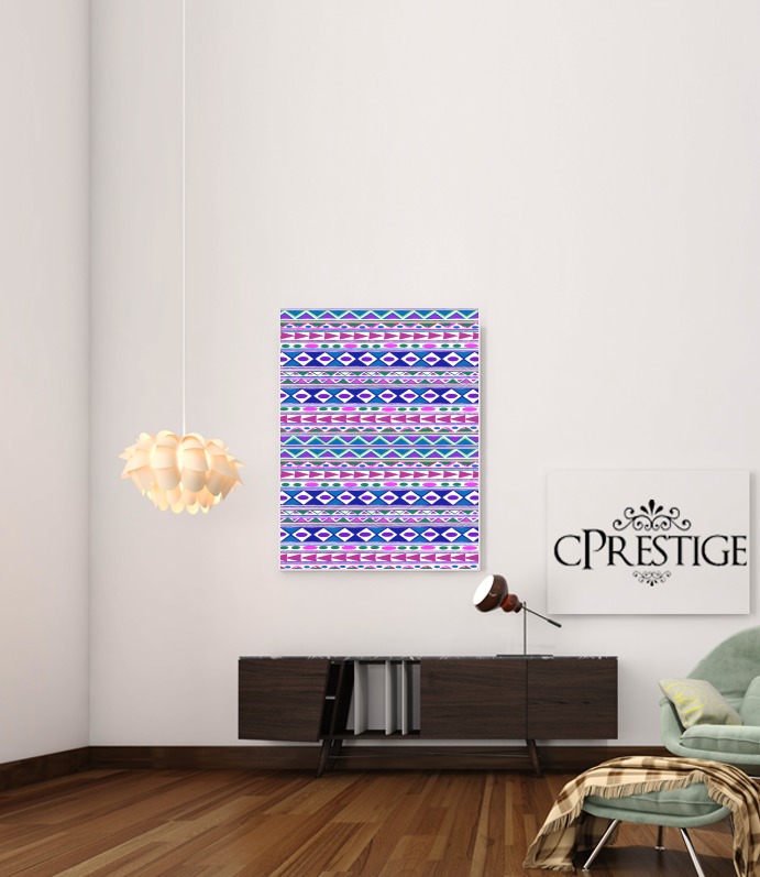  Tribalfest pink and purple aztec voor Bericht lijm 30 * 40 cm