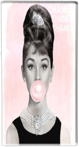  Audrey Hepburn bubblegum voor draagbare externe back-up batterij 5000 mah Micro USB