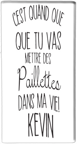  Cest quand que tu vas mettre des paillettes dans ma vie Kevin voor draagbare externe back-up batterij 5000 mah Micro USB