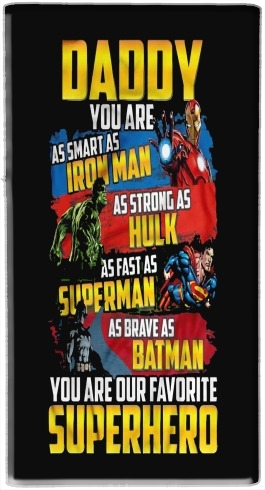  Daddy You are as smart as iron man as strong as Hulk as fast as superman as brave as batman you are my superhero voor draagbare externe back-up batterij 5000 mah Micro USB