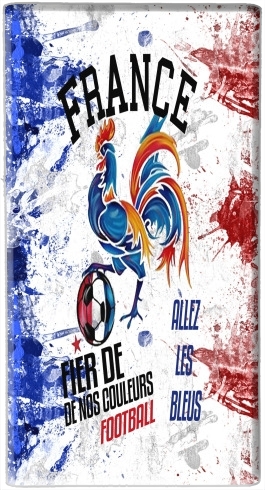  France Football Coq Sportif Fier de nos couleurs Allez les bleus voor draagbare externe back-up batterij 5000 mah Micro USB