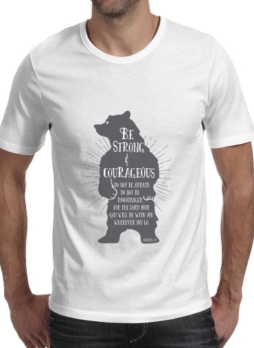  Be Strong and courageous Joshua 1v9 Bear voor Mannen T-Shirt