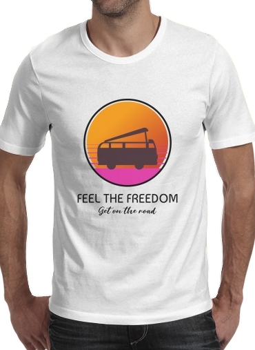  Feel The freedom on the road voor Mannen T-Shirt