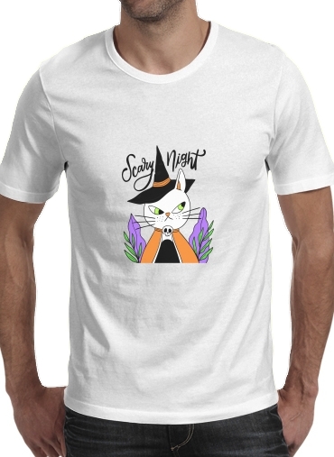  halloween cat sorcerer voor Mannen T-Shirt