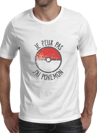  Je peux pas j ai Pokemon voor Mannen T-Shirt