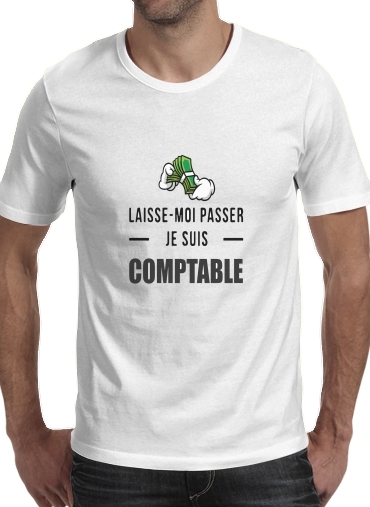  Laisse moi passer je suis comptable voor Mannen T-Shirt