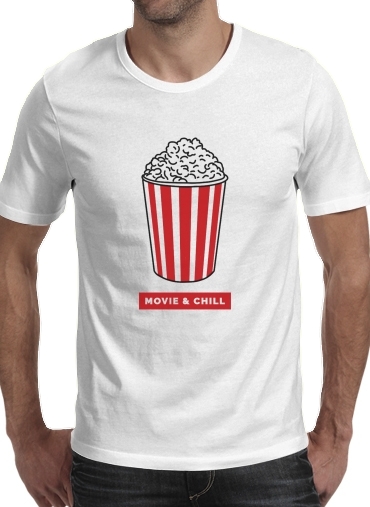  Popcorn movie and chill voor Mannen T-Shirt