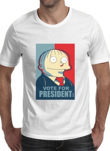  ralph wiggum vote for president voor Mannen T-Shirt