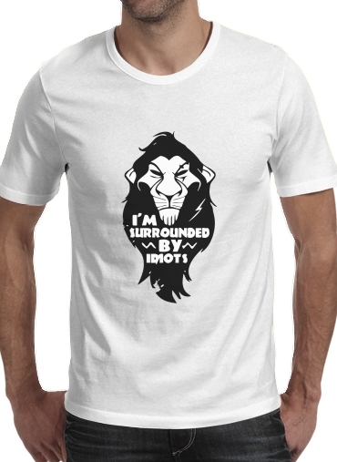  Scar Surrounded by idiots voor Mannen T-Shirt