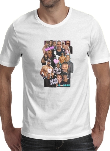  Shemar Moore collage voor Mannen T-Shirt