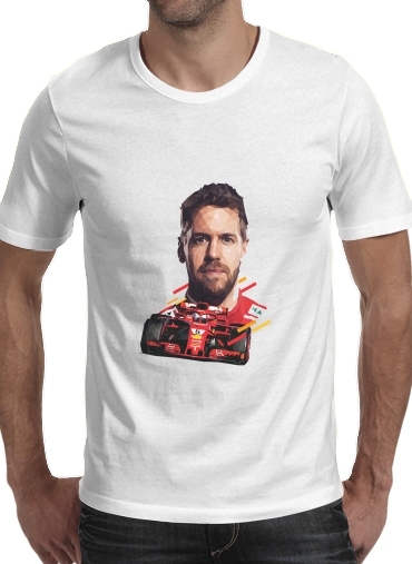  Vettel Formula One Driver voor Mannen T-Shirt