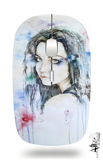  Amy Lee Evanescence watercolor art voor Draadloze optische muis met USB-ontvanger