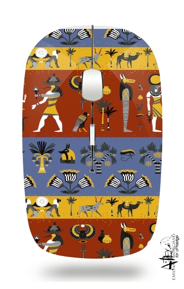  Ancient egyptian religion seamless pattern voor Draadloze optische muis met USB-ontvanger
