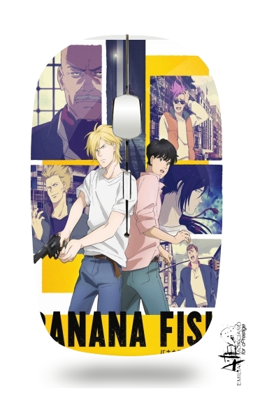  Banana Fish FanArt voor Draadloze optische muis met USB-ontvanger