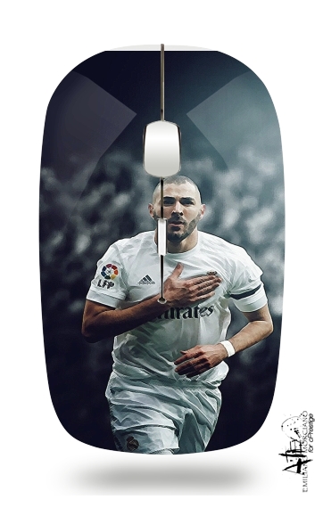  Benzema Aquarelle Art voor Draadloze optische muis met USB-ontvanger