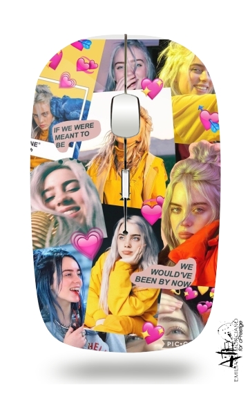  billie eilish collage voor Draadloze optische muis met USB-ontvanger