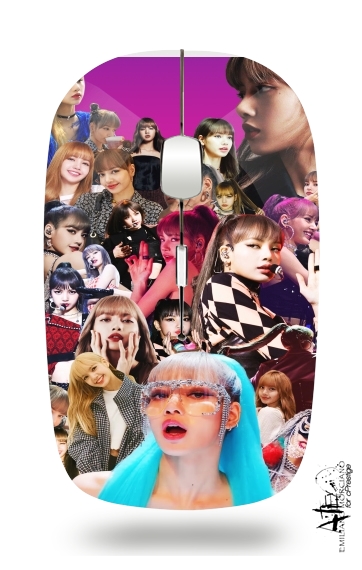  Blackpink Lisa Collage voor Draadloze optische muis met USB-ontvanger