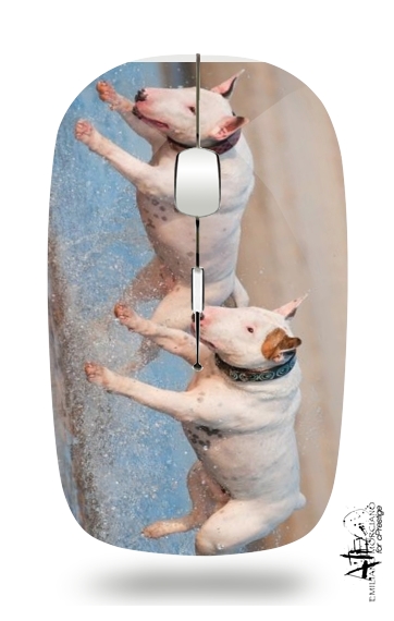  bull terrier Dogs voor Draadloze optische muis met USB-ontvanger
