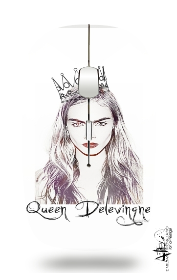  Cara Delevingne Queen Art voor Draadloze optische muis met USB-ontvanger