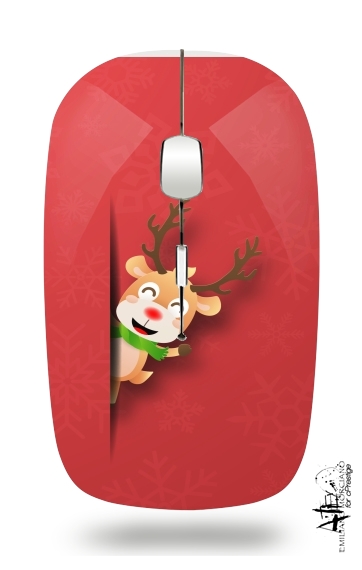  Christmas Reindeer voor Draadloze optische muis met USB-ontvanger