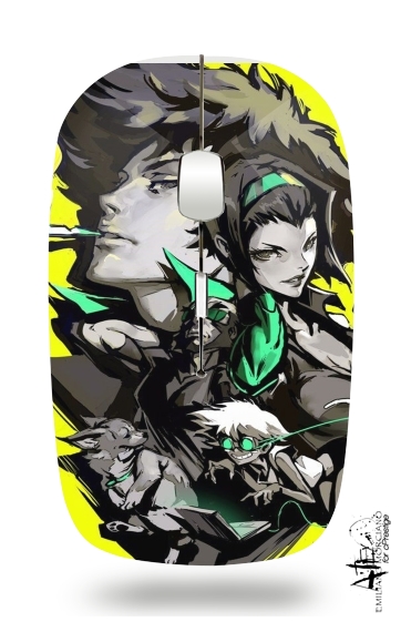  Cowboy Bebop Yellow Art voor Draadloze optische muis met USB-ontvanger