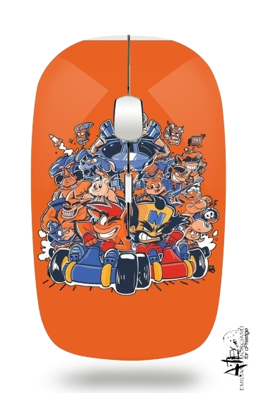  Crash Team Racing Fan Art voor Draadloze optische muis met USB-ontvanger