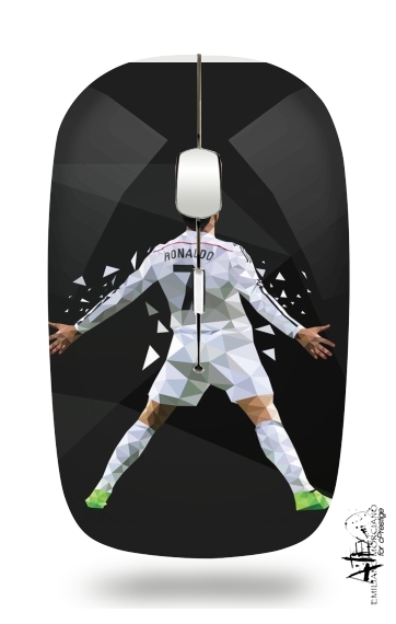  Cristiano Ronaldo Celebration Piouuu GOAL Abstract ART voor Draadloze optische muis met USB-ontvanger