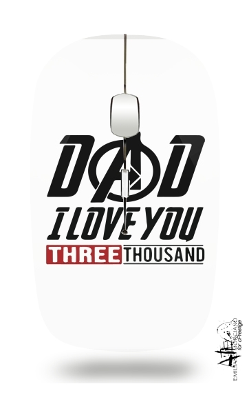  Dad i love you three thousand Avengers Endgame voor Draadloze optische muis met USB-ontvanger