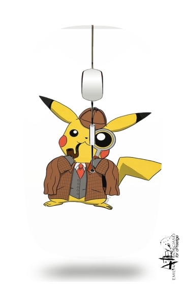  Detective Pikachu x Sherlock voor Draadloze optische muis met USB-ontvanger