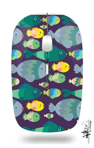  Fish pattern voor Draadloze optische muis met USB-ontvanger