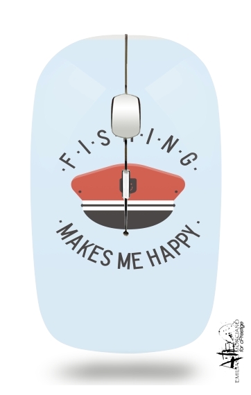  Fishing makes me happy voor Draadloze optische muis met USB-ontvanger