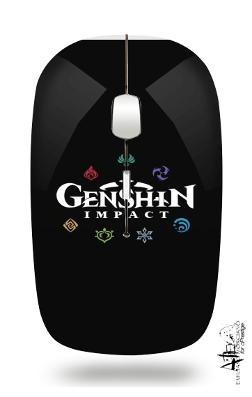  Genshin impact elements voor Draadloze optische muis met USB-ontvanger