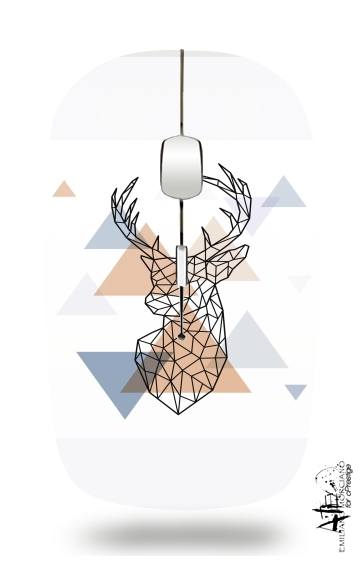  Geometric head of the deer voor Draadloze optische muis met USB-ontvanger