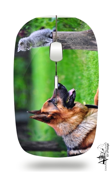  German shepherd with cat voor Draadloze optische muis met USB-ontvanger