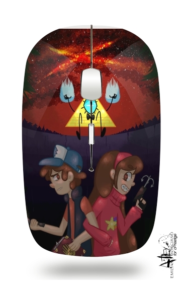  Gravity Falls Monster bill cipher Wheel voor Draadloze optische muis met USB-ontvanger