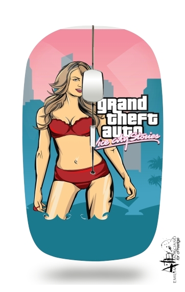  GTA collection: Bikini Girl Miami Beach voor Draadloze optische muis met USB-ontvanger