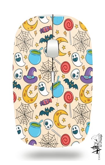  Halloween Pattern Potion voor Draadloze optische muis met USB-ontvanger