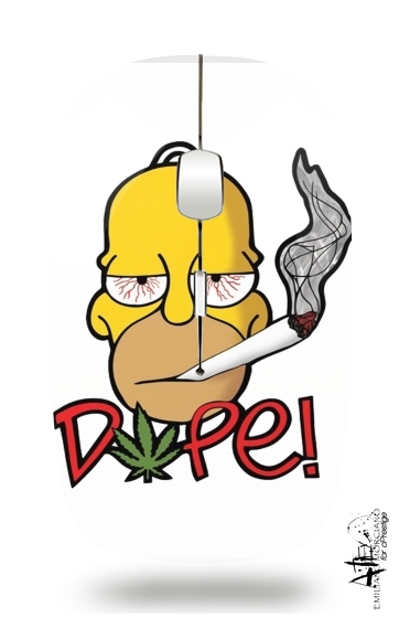  Homer Dope Weed Smoking Cannabis voor Draadloze optische muis met USB-ontvanger