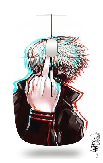  Ken Kaneki Hello Fuck voor Draadloze optische muis met USB-ontvanger