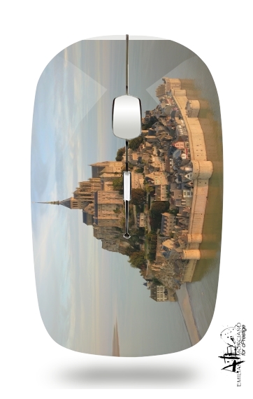  Mont Saint Michel PostCard voor Draadloze optische muis met USB-ontvanger