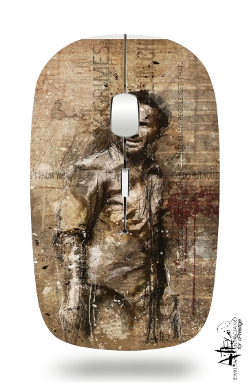  Grunge Rick Grimes Twd voor Draadloze optische muis met USB-ontvanger