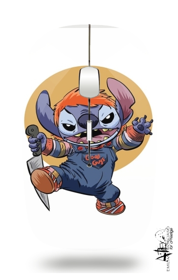  Stitch X Chucky Halloween voor Draadloze optische muis met USB-ontvanger