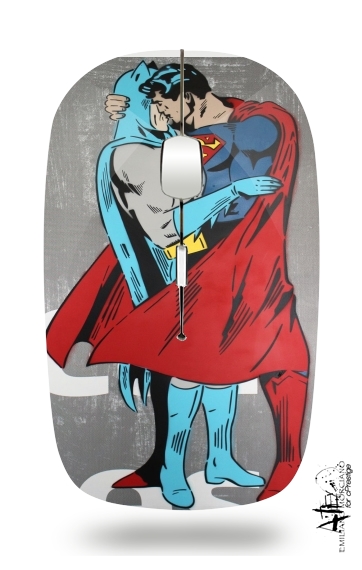  Superman And Batman Kissing For Equality voor Draadloze optische muis met USB-ontvanger