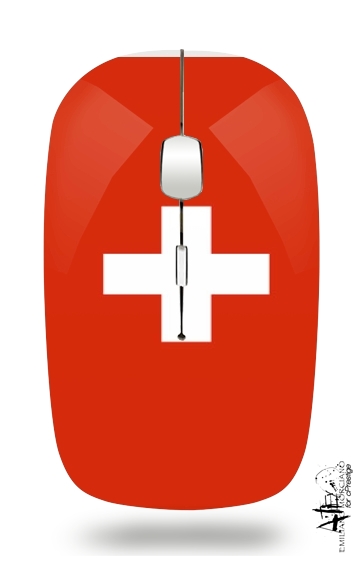  Switzerland Flag voor Draadloze optische muis met USB-ontvanger