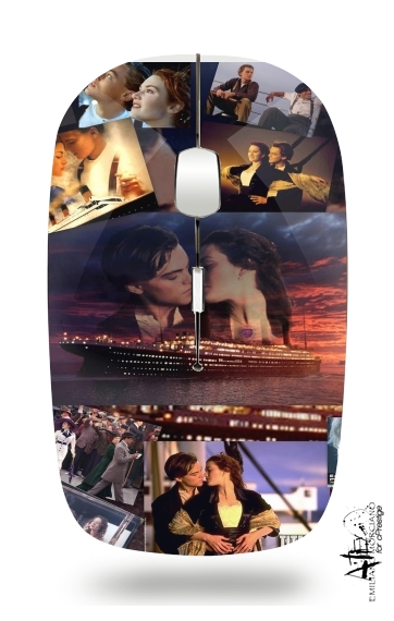  Titanic Fanart Collage voor Draadloze optische muis met USB-ontvanger