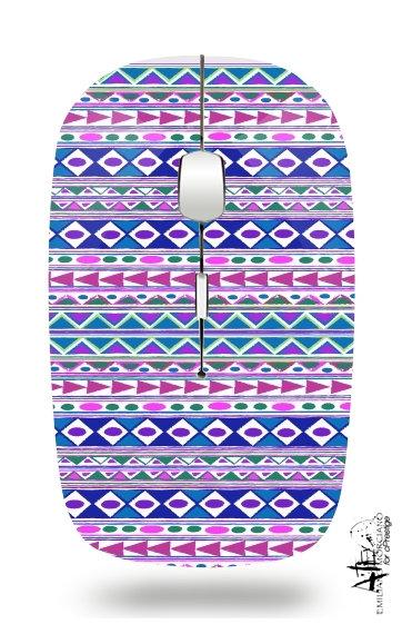  Tribalfest pink and purple aztec voor Draadloze optische muis met USB-ontvanger