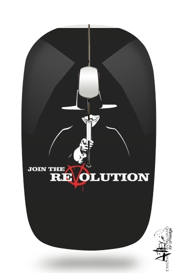  V For Vendetta Join the revolution voor Draadloze optische muis met USB-ontvanger