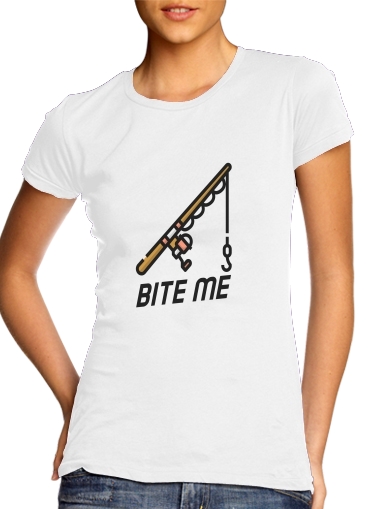  Bite Me Fisher Man voor Vrouwen T-shirt