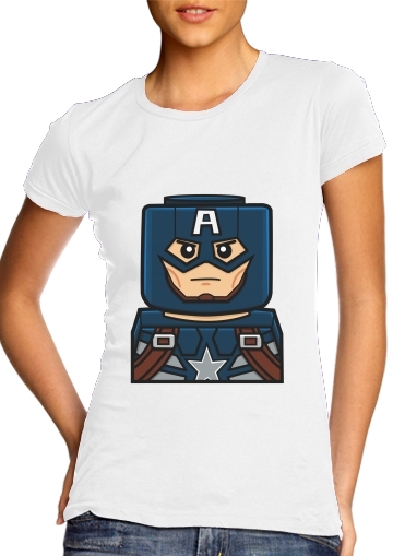  Bricks Captain America voor Vrouwen T-shirt