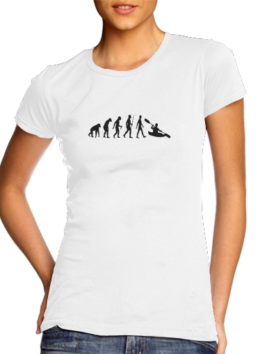  Evolution of Kayak Born to do Kayak voor Vrouwen T-shirt